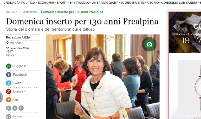 L’Ansa parla di noi