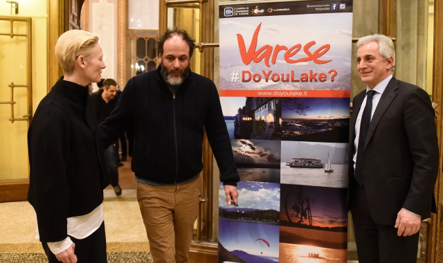 Tilda Swinton e Luca Guadagnino a Varese 