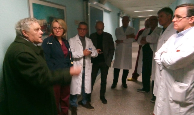 Il dg dell’Asst Valle Olona Eugenio Porfido al Pronto soccorso di Gallarate