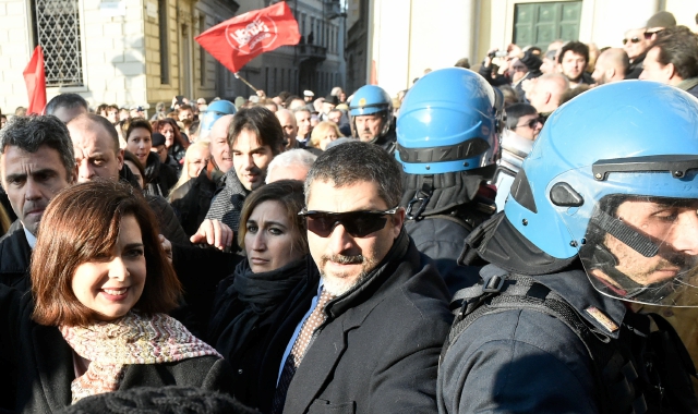 Laura Boldrini a Busto Arsizio nel 2018 (Blitz)