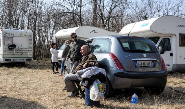 Vitaliano Ferrari, detto il Mucci, capo della comunità sinti di Gallarate (foto Blitz)
