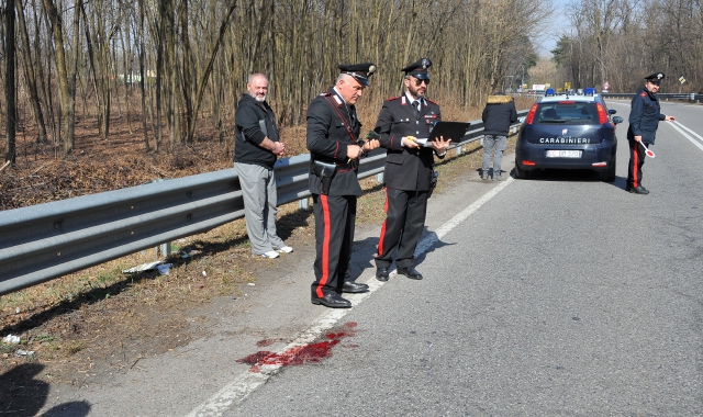Il luogo in cui il ciclista è stato investito (Pubblifoto)