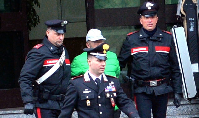 L’arresto del 49enne portato mercoledì in carcere ai Miogni (Foto Blitz)