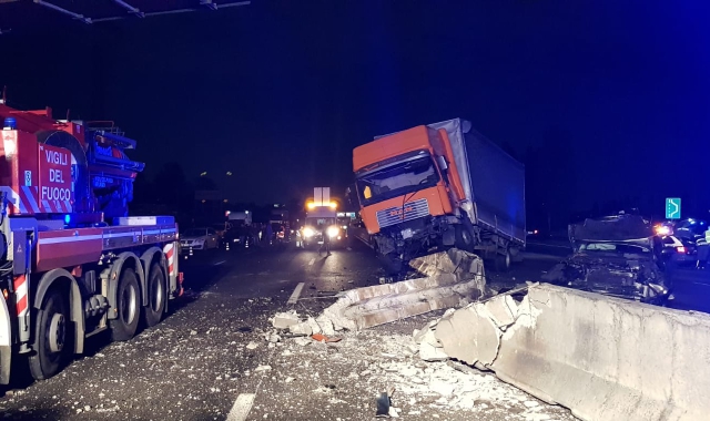 L’incidente nel tratto di Lainate della A8