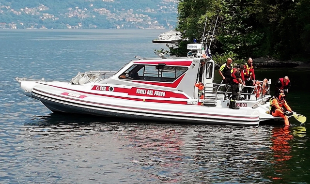 I vigili del fuoco durante le ricerche