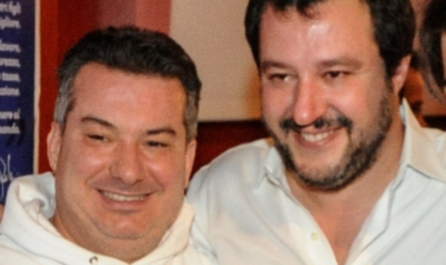 Ivo Azzimonti con Matteo Salvini (foto Blitz)