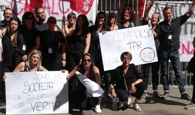 La protesta dei lavoratori di Cavalca