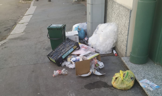Via Cantoni e... i rifiuti indifferenziati (Blitz)