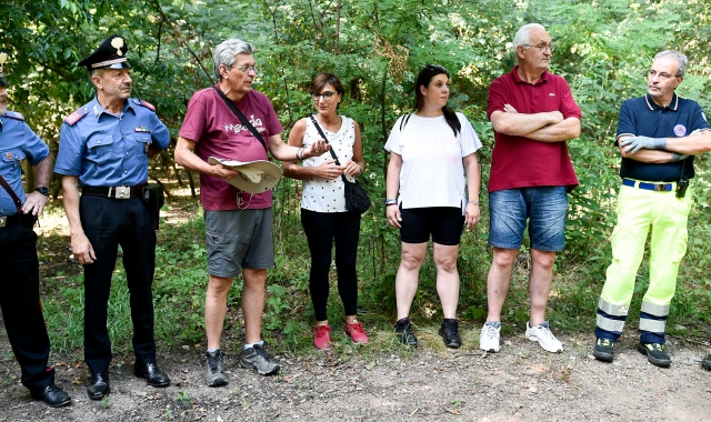 Una parte del gruppo che ha effettuato l’ispezione nel pomeriggio di sabato (foto Blitz)
