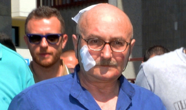 L’ex vigile Giuseppe Pegoraro il giorno della cattura, dopo aver fatto fuoco contro il sindaco Laura Prati (Blitz)