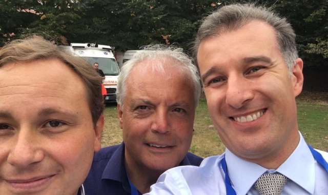 Petrone, Caianiello e Bilardo in un selfie
