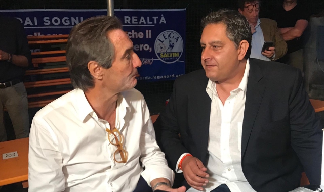 Attilio Fontana con il presidente della Regione Liguria Giovanni Toti (Blitz)