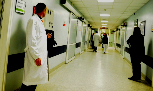 L’interno del reparto di pronto soccorso dell’ospedale di Saronno 