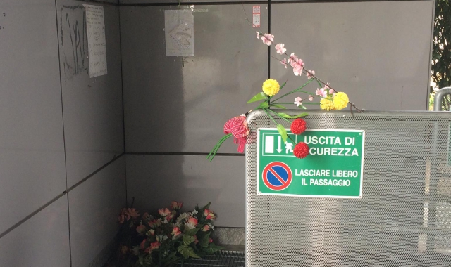 La celletta in cui fu trovato morto il clochard tunisino (Blitz)