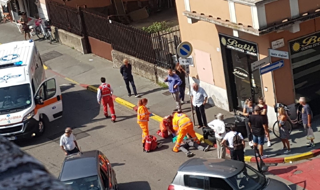 Il luogo dell’incidente, in via Dante