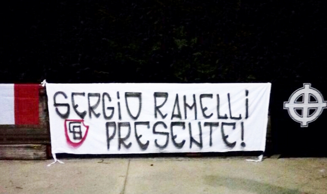 Il saluto romano venne fatto nel 2013 durante le commemorazione di Sergio Remelli 