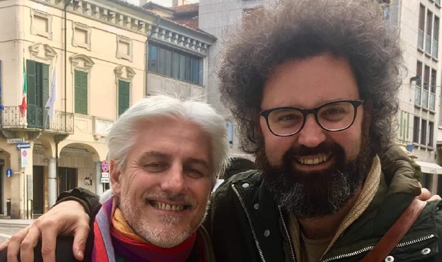 Padre Giorgio Bonati con Simone Cristicchi