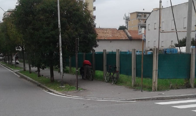 La zona ove è stato notato il ladro di bici