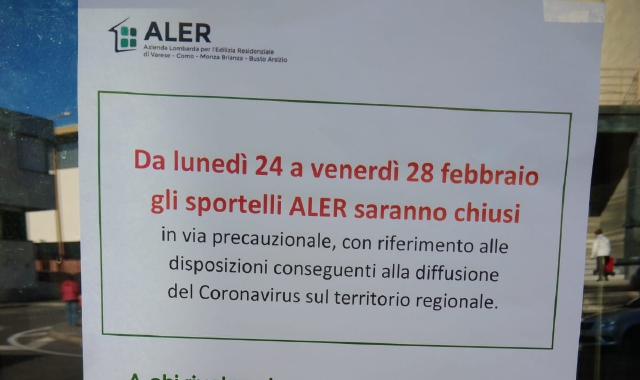 Chiusi gli uffici Aler di Varese (Red.)