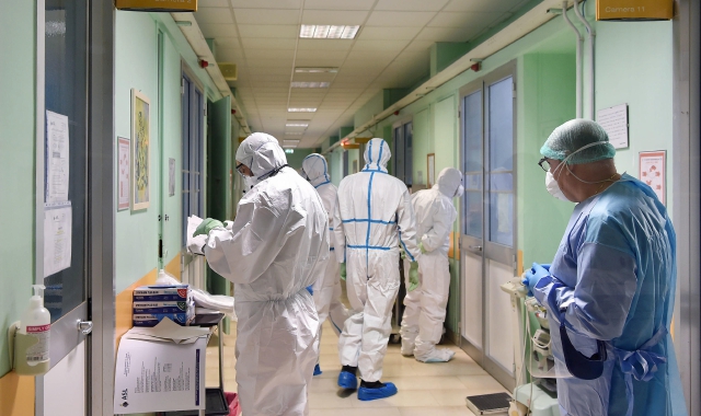 Coronavirus, area di isolamento (Foto Ansa)
