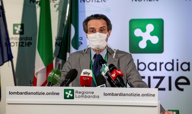 Il presidente della Lombardia, Attilio Fontana