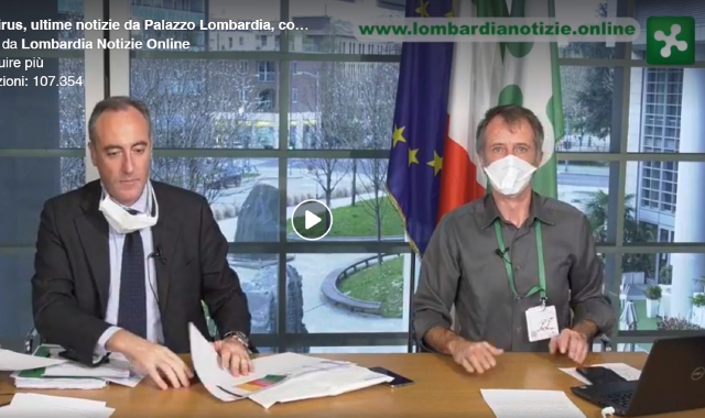 La conferenza stampa di Giulio Gallera e Davide Caparini, assessori a Welfare e Bilancio di Regione Lombardia (Lombardia Notizie)