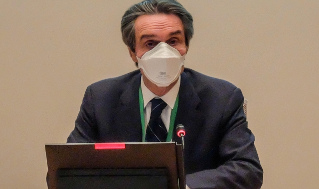 Il presidente Attilio Fontana (Ansa)