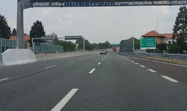L’autostrada ancora con poco traffico