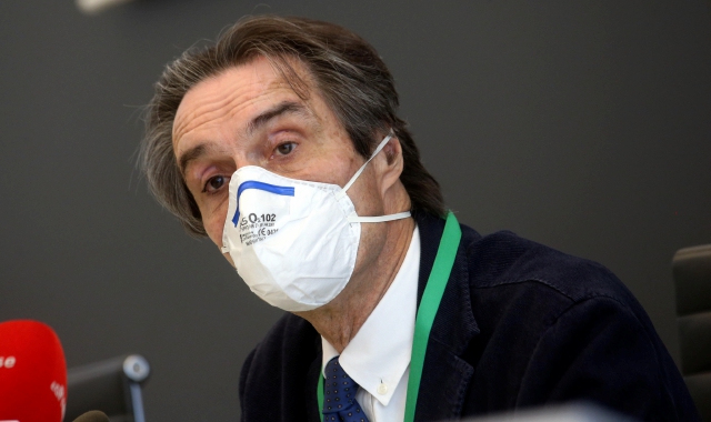 Il presidente della Regione Lombardia Attilio Fontana (Ansa)