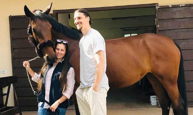 Ibrahimovic con Michol Del Signore e la loro Grande Dieni (istagram)