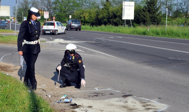 Il luogo dell’incidente a Parabiago (Pubblifoto)