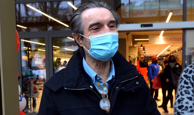 Attilio Fontana ieri, lunedì 7, a Varese (Foto Blitz)