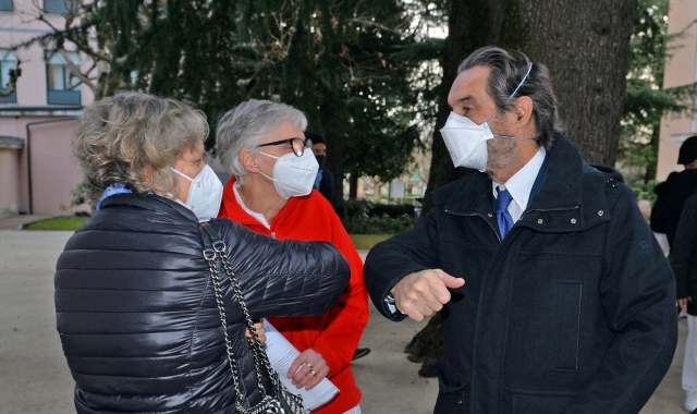 La visita del governatore Attilio Fontana all’istituto Molina  (foto Blitz)