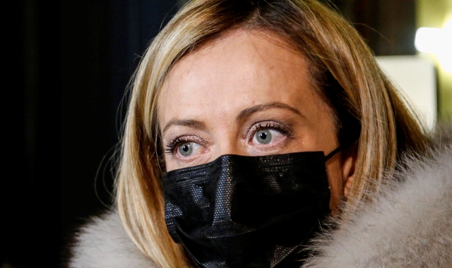 L’onorevole Giorgia Meloni il 18 gennaio alla Camera durante il dibattito sulla fiducia al Governo Conte (foto Ansa)