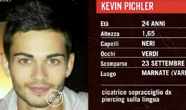 Kevin Pichler, scomparso dal settembre 2019