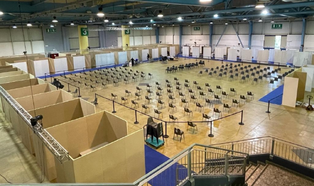 A MalpensaFiere è tutto pronto per i primi vaccini (Foto Redazione)