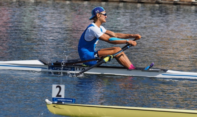 Il ventunenne Nicolò Carucci, della Canottieri Gavirate, al debutto nella Nazionale olimpica