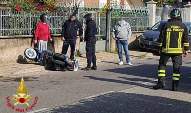 Il luogo dell'incidente in via Martinelli (foto Redazione)