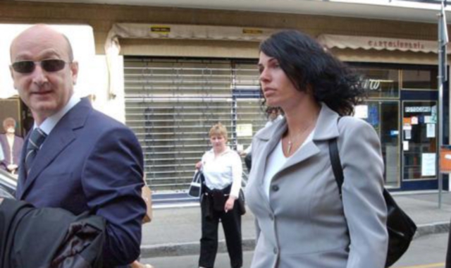 Elena Romani con l’avvocato Tiberio Massironi (Archivio)