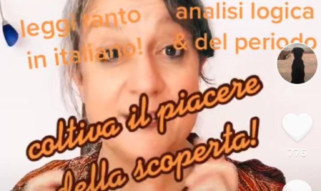 Un’immagine da uno dei 200 video su TikTok di Antonella Visconti