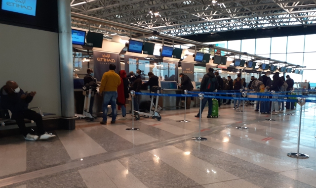 Il check-in di Emirates a Malpensa (foto Redazione)
