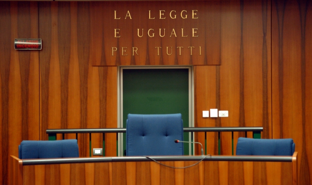Un’aula del Tribunale di Busto Arsizio (Archivio)