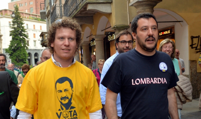 Matteo Bianchi con Matteo Salvini (Blitz)