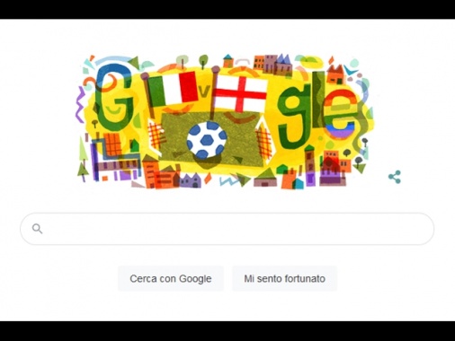 Europei: doodle di Google omaggia finale Italia-Inghilterra
