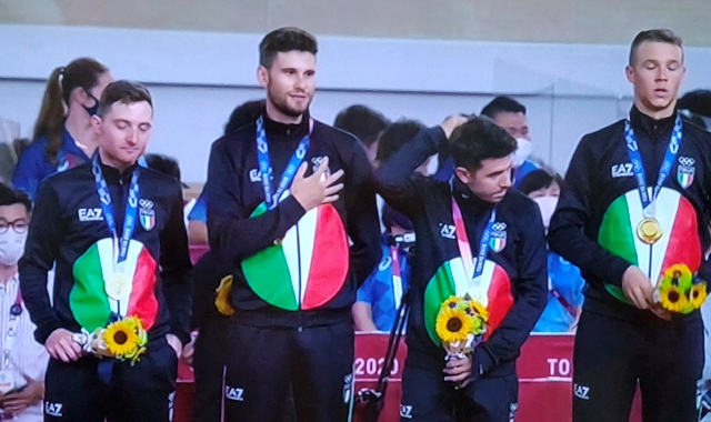 Filippo Ganna (sotto) è l’uomo di punta della Nazionale azzurra (Ansa)