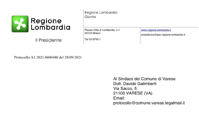 Caserma Garibaldi, ecco la lettera di Fontana a Galimberti