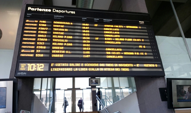 Domani sciopero dei treni regionali (foto Archivio)