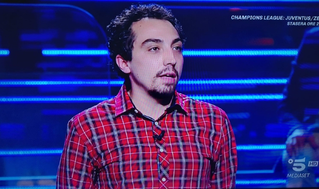 Alberto Dell’Acqua durante il quiz televisivo “Caduta libera” (foto Redazione)