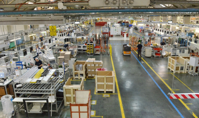 L’interno dello stabilimento di Biandronno