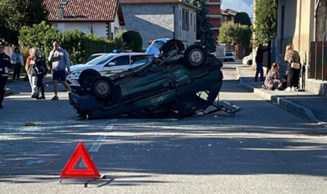 Busto Arsizio, schianto e strada chiusa